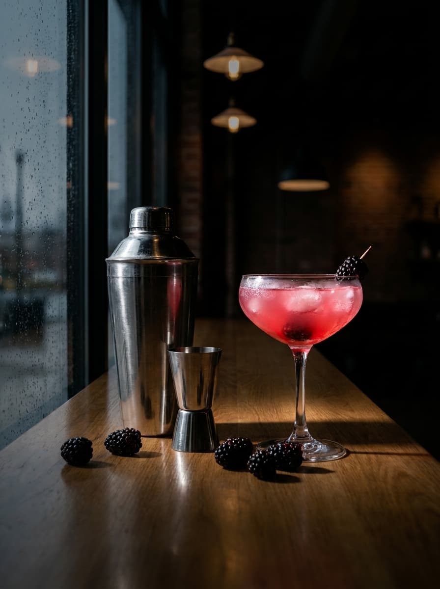 cocktail photoshoot in Modern Coffee Shop — Window Seat, Luxury Dark style